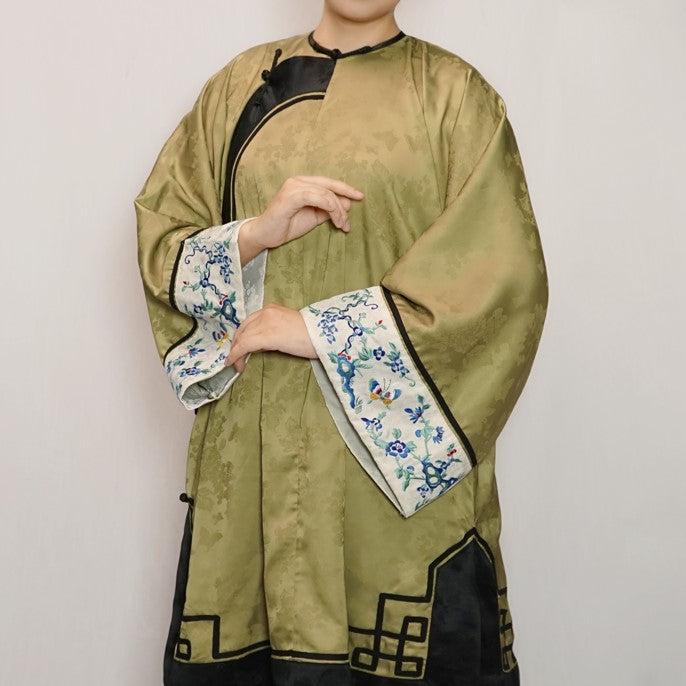 Yu Ci 御赐 Imperial Gift Qing Han Half Panel Trim Embroidered Shangyi Top