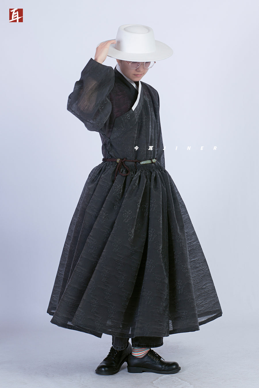 Hong Wudi 洪武帝 Emperor Hong Wu Ming Dynasty Cloud Jacquard Tieli Unisex Robe