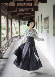 Taozi Guodong 桃子果冻 Peach Jelly Modernized Tang Dynasty Beizi Banbi Top & Poqun Skirt Set