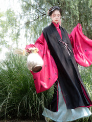 Qiu Wuyang 秋无恙 Autumn Remains Serene Late Ming Dynasty Sparrow Changshan Long Top & Summer Bijia Vest Set