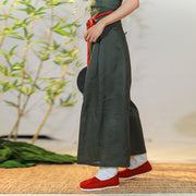 Kaidang Ku 开裆裤 Song Dynasty Men's & Unisex Ramie Plant Open-Crotch Wide Leg Trousers