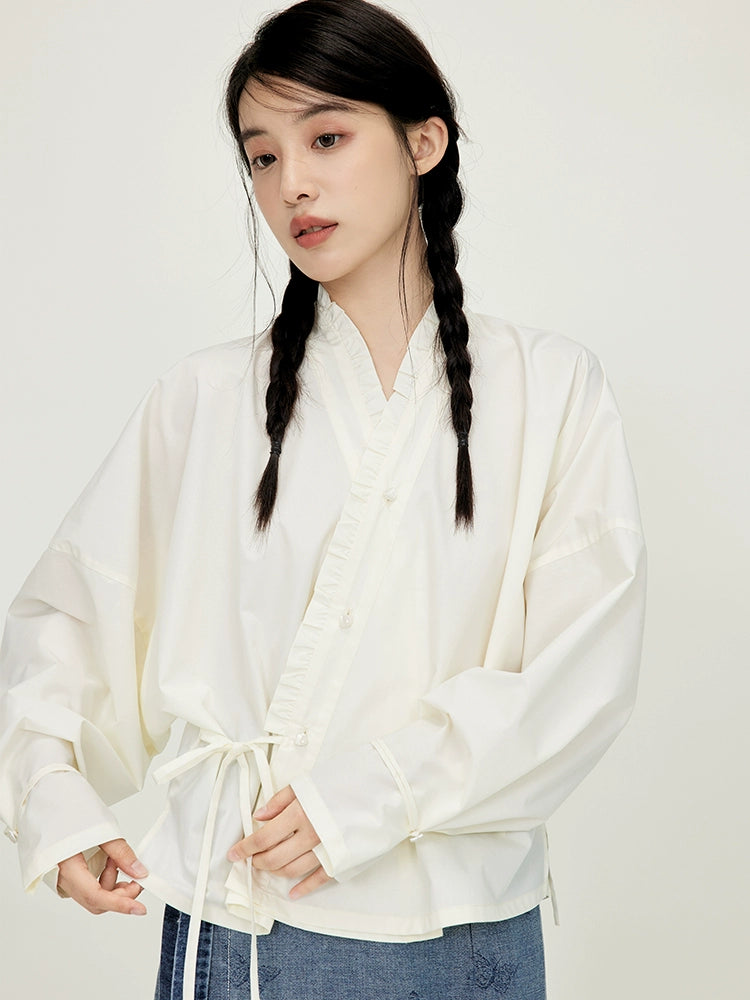 Du Shan 独山 Lonely Mountain Modernized Song Dynasty Feijixiu Top & Denim Xuanqun Skirt Set