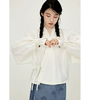 Du Shan 独山 Lonely Mountain Modernized Song Dynasty Feijixiu Top & Denim Xuanqun Skirt Set