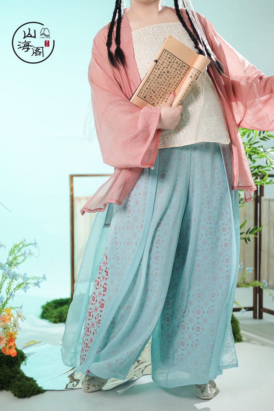 Chun Sheng 春笙 Spring Flute Modernized Song Dynasty Plus Size Beizi Top & Songku Pants Set