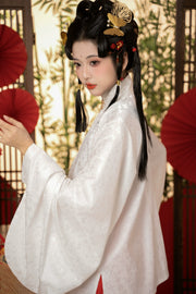 Doufu 豆腐 Tofu Ming Dynasty Plus Size Satin Liling Duijin Pipa Sleeve Top