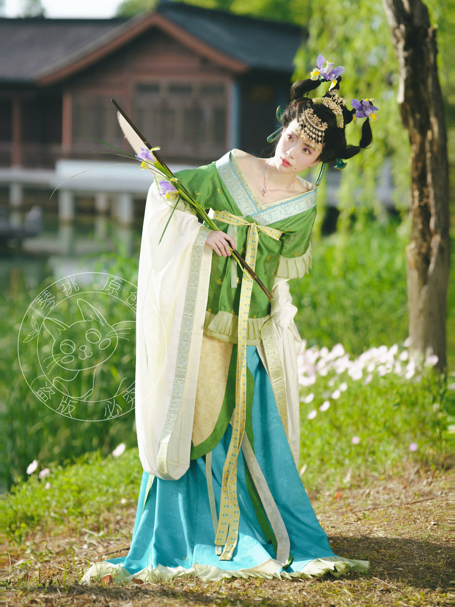Qingbei Xu 倾杯序 Prelude to the Tilting Cup Sui & Northern Southern Dynasty Guiyi Swallow Tail Ruqun Set