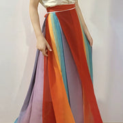 Cai Hong 彩虹 Rainbow Song Ming Chiffon Mamian Skirt