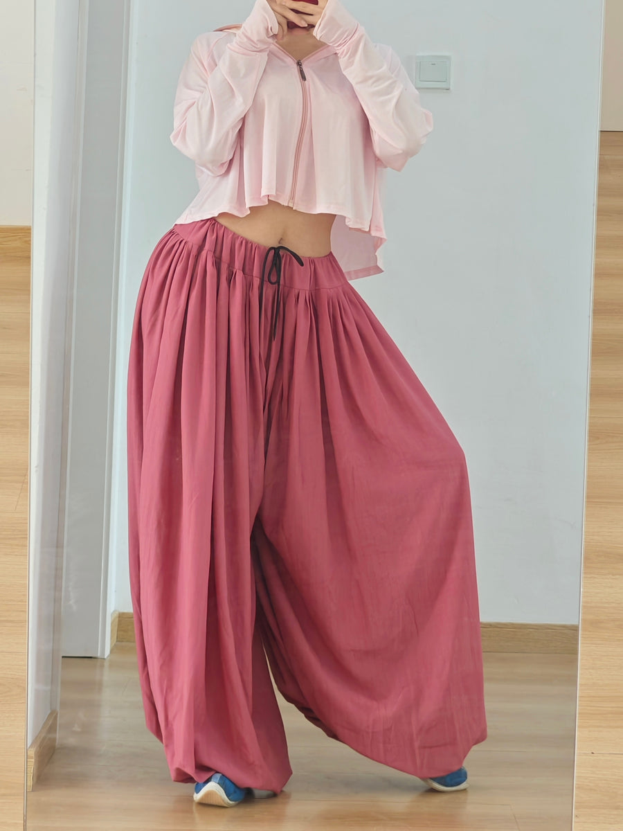 Tuan Ke 团窠 Round Nest Unisex Wei Jin Dynasty Restoration Baizhe Ku Hundred Pleat Lantern Trousers