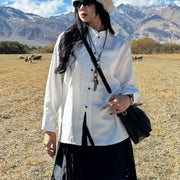 Jiang Ye 将夜 Night Clouds Modernized Hanfu Standing Collar Satin Top