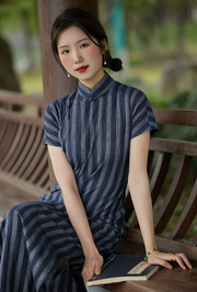 Huai Jiu 怀旧 Nostalgia 1930s University Student Pure Cotton Qipao
