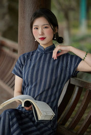Huai Jiu 怀旧 Nostalgia 1930s University Student Pure Cotton Qipao