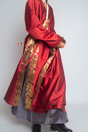 Siji Hua 四季花 Four Seasons of Flowers Ming Dynasty Duijin Changshan Parallel Panel Brocade Border Jacket