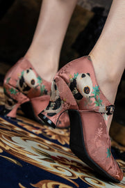 Huayuan Mei 花园妹 Garden Girl 1930s Wine Glass Heel Genuine Leather Mary Janes