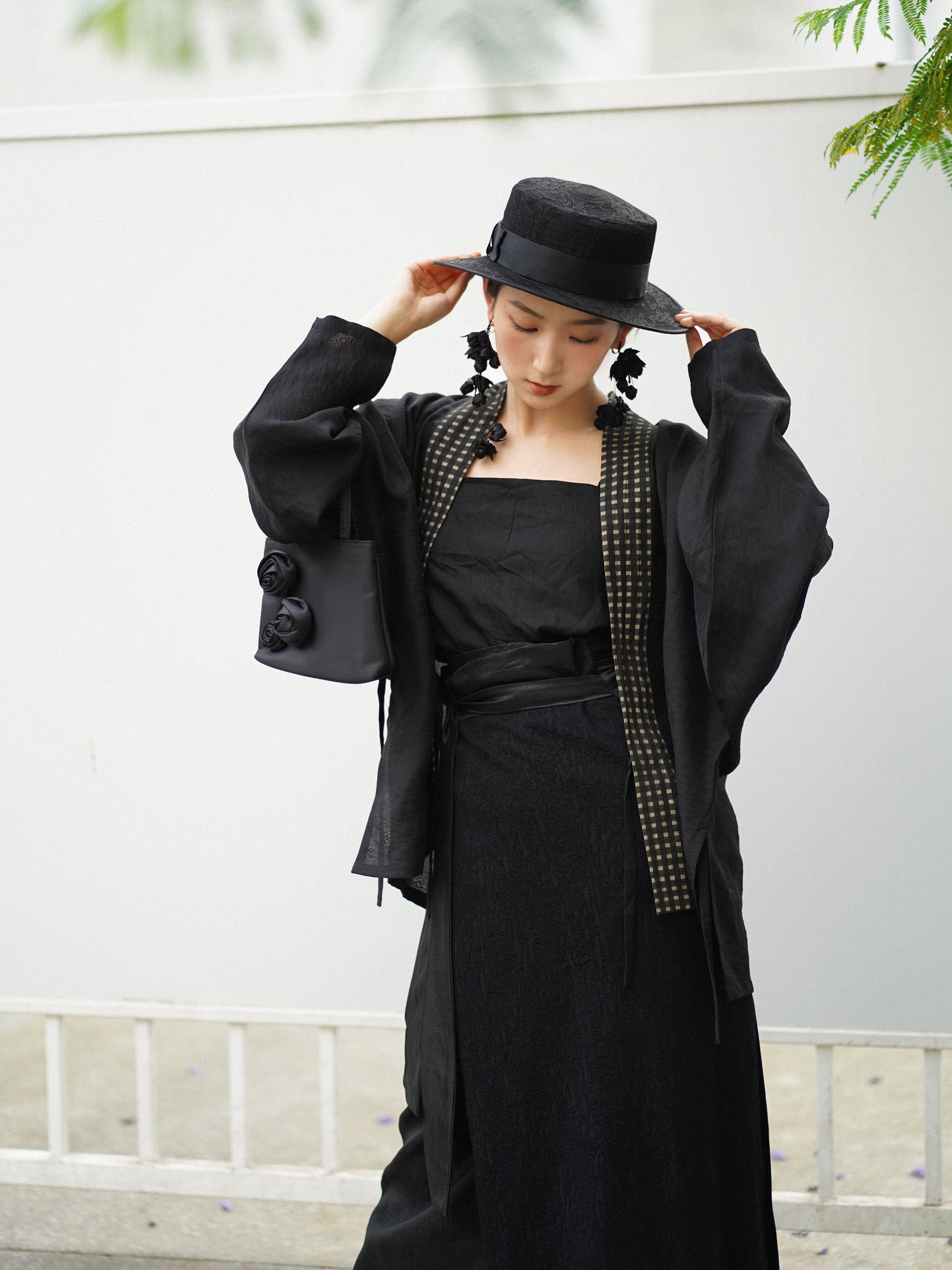 Hei Tong 黑瞳 Black Irises Modernized Song Dynasty Feijixiu & Liangpianqun Two Panel Skirt Ruqun Set