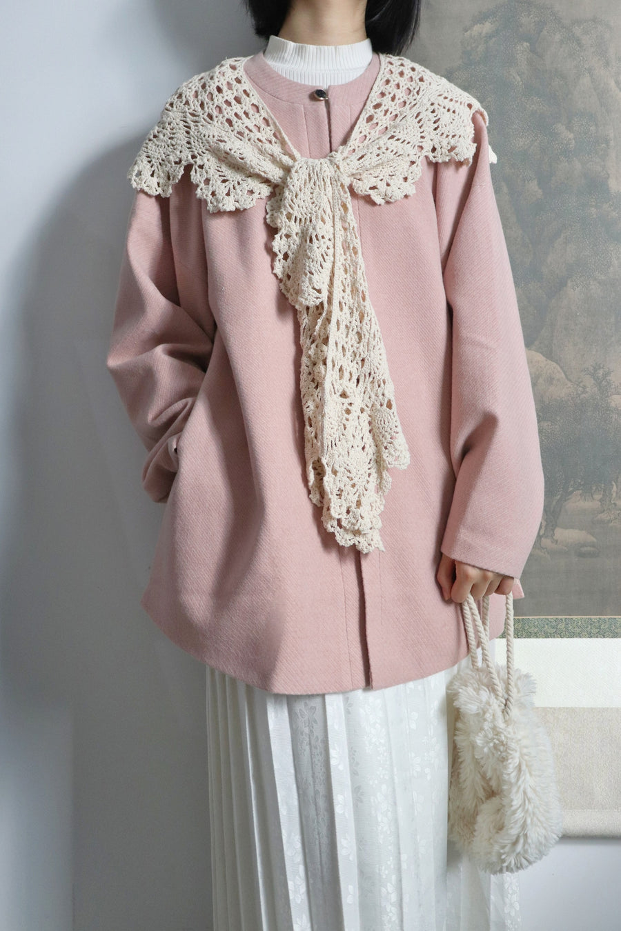 Fan Shiliu 番石榴 Guava Modernized Ming Dynasty Yuanling Ao Wool Blend Short Winter Coat