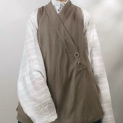 Huo Yao 火药 Gunpowder Modern Ming Men's & Unisex Bijia Cross Collar Vest