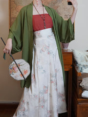 Xishi's Envy 西施妒 Weijin Tang Pomegranate Print 10 Panel Poqun Skirt