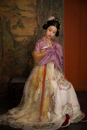 Tuan'Er 团儿 Tang Dynasty Restoration Mulberry Silk Qixiong Ruqun Set