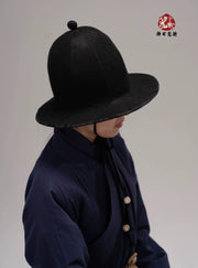 Zhan Qun 战裙 Soldier's Overskirt Ming Dynasty Restoration Cotton Tieli & Hat Set