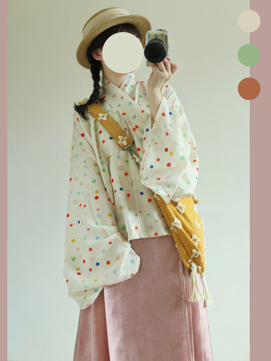 Zhao Munian 朝暮年Twilight Years Modernized Ming Dynasty Bijia Vest & Mamian Skirt Set