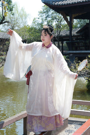 Ziluo 紫罗 Violet Late Ming Changshan Standing Collar Shirt