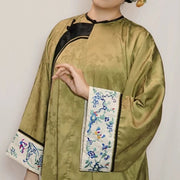 Yu Ci 御赐 Imperial Gift Qing Han Half Panel Trim Embroidered Shangyi Top