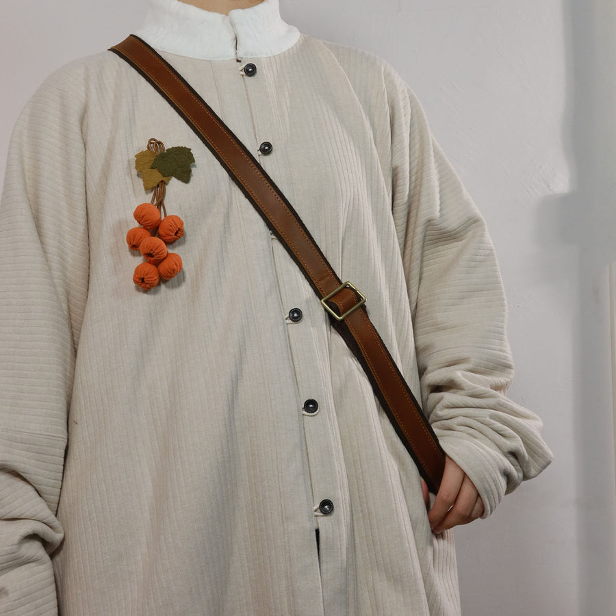 Wenrou Lan 温柔澜 Tender Billows Modernized Ming Dynasty Unisex Standing Collar Knitted Fleece-Lined Top