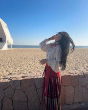 Jing Jiu 敬酒 Toast to the Bride Ming Dynasty Plus Size Cloud Collar & Mamian Skirt