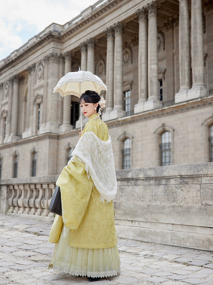 Monet 莫奈 French Style Modernized Ming Dynasty Knit Cloud Collar Set