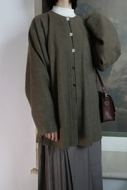 Fan Shiliu 番石榴 Guava Modernized Ming Dynasty Yuanling Ao Wool Blend Short Winter Coat