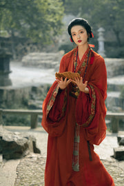 Tian Wen 天问 Asking the Heavens Modernized Warring States Zhiju Straight Hem Robe Set