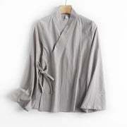 Xiang Shan 香山 Fragrant Hills Unisex Pure Cotton Cross Collar Top