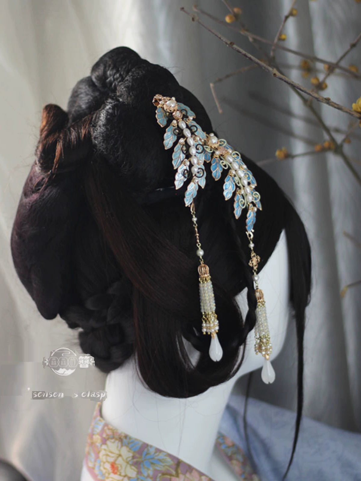Yi Pian Pian 一片片 One Petal After Another New Chinese Style Pearl Petal Tassel Hair Accessories
