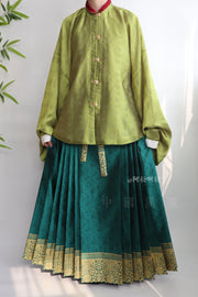 Yi Shu 一束 A Bouquet Ming Dynasty Golden Flowers Mamian Skirt
