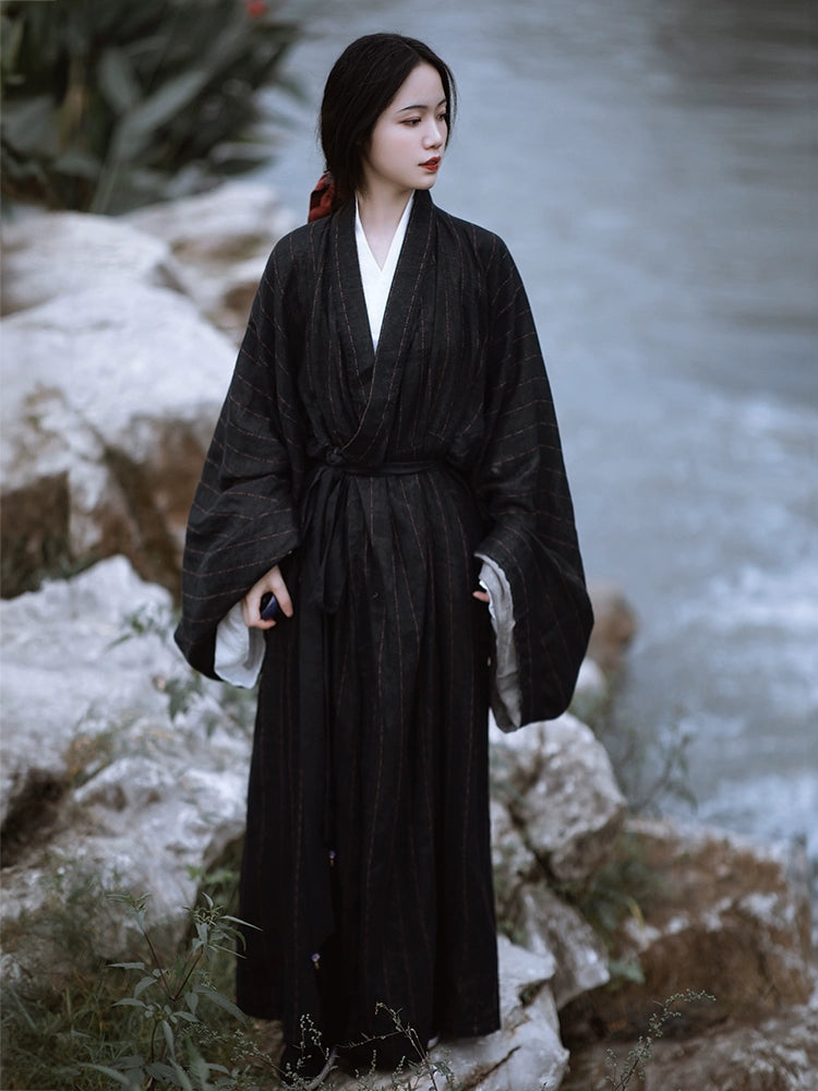 Sa Man 萨满 Shaman Han & Wei Dynasty Cotton Zhiju Straight Hem Robe