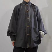 Xu Yu 叙雨 Recounting the Rain Modernized Ming Dynasty Unisex Liling Standing Collar Pocket Jacket