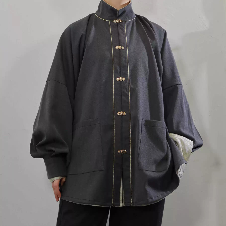 Xu Yu 叙雨 Recounting the Rain Modernized Ming Dynasty Unisex Liling Standing Collar Pocket Jacket
