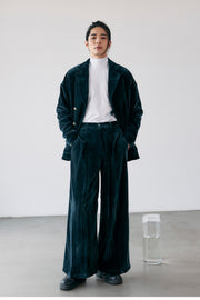 Waterfall 瀑布 Modernized Song Dynasty Men's Pleated Mid Rise Trousers