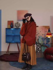 Feng Lin 枫林 Maple Forest Modernized Ming Jacket & Easy-Wear Mamian Set