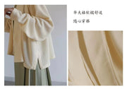 Matcha Milk Tea 抹茶奶茶 Modernized Song Ming Knit Feijixiu & Mamian Dress Set