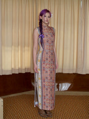 Urban Nomad 城市游牧 Tribal Print Western Sleeveless Pure Cotton Qipao