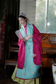 Xian Chun 衔春 Holding Spring Ming Dynasty Sparrow Bijia Long Vest & Mamianqun Skirt Set