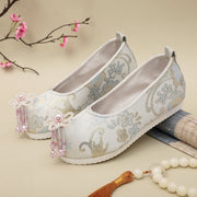 Shanhui Jiao 珊瑚礁 Coral Reef Song Ming Floral Brocade Pearl Flower Qiao Tou Shoes