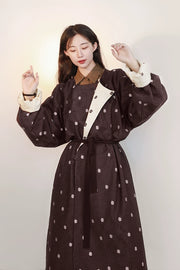 Chuju 雏菊 Daisy Reversible Cotton Tang Yuanlingpao Robe Jacket