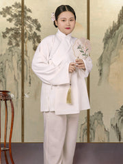 Zhong Yi 中衣 Plus Size Hanfu Cross Collar & Pants Undergarments