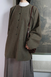 Fan Shiliu 番石榴 Guava Modernized Ming Dynasty Yuanling Ao Wool Blend Short Winter Coat