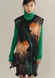 Zhuanyun Xiaoli 转运小鲤 Little Lucky Carp New Chinese Style Knit Top & Skirt Set