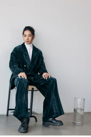 Waterfall 瀑布 Modernized Song Dynasty Men's Pleated Mid Rise Trousers