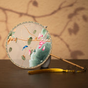 Guqü Tuanshan 古典团扇 Transparent Silk Various Embroidered Round Fans