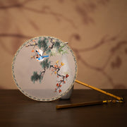 Guqü Tuanshan 古典团扇 Transparent Silk Various Embroidered Round Fans